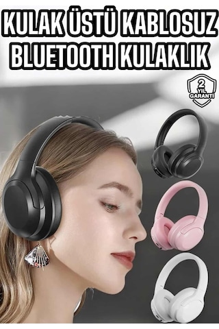 Kablosuz Bluetooth Kulaklık Anc/enc Destekli Kulak Üstü Yüksek Ses Kaliteli