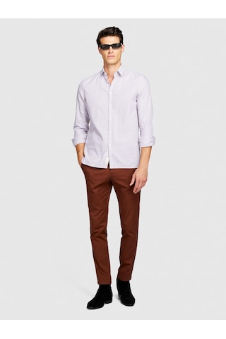 Sisley Slim Fit Esnek Chino Pantolon Erkek Kahverengi Pantolon - 323a4aıhsf021