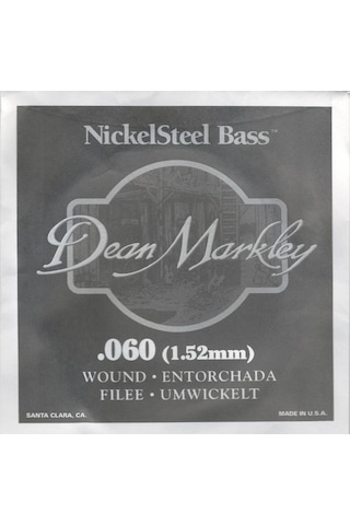 Dean Markley Nickel Steel Bass .060 Bas Gitar Tek Tel