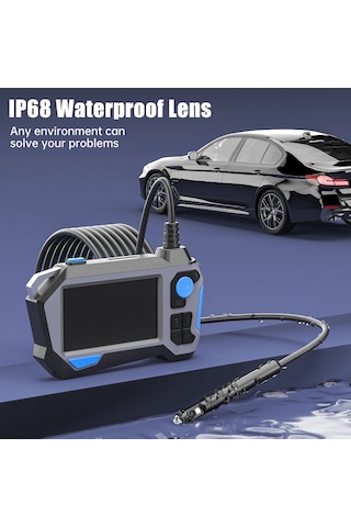 Profesyonel Monitörlü Yılan Kamera 360 Derece Dönen 5mt Yılan Kam