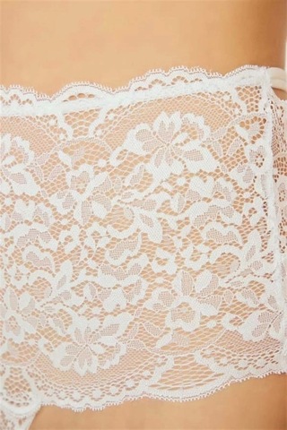 Cottonhill Dantelli Lastik Detaylı Yüksek Bel Kadın Külot-ekru Ekru