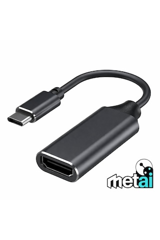 Metai 4k Ultra Hd Usb-c To Hdmı Dönüştürücü Adaptör Type-c Görüntü Aktarıcı Kablo Thunderbolt 3/4 Apple Uyumlu MacBook , Laptop, Telefon Ve Tablet İçin