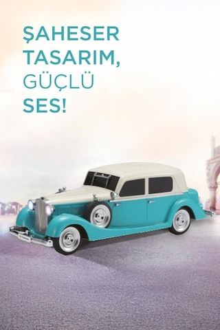 Torima D55 2 x 5 W FM + USB + TF Kart Retro Araba Tasarımlı Bluetooth Hoparlör