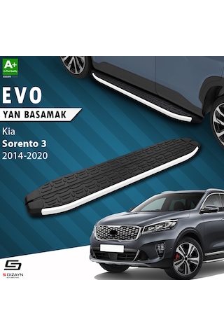 S-dizayn Kia Sorento 3 Evo Aluminyum Yan Basamak 183 Cm 2014-2020 A+ Kalite