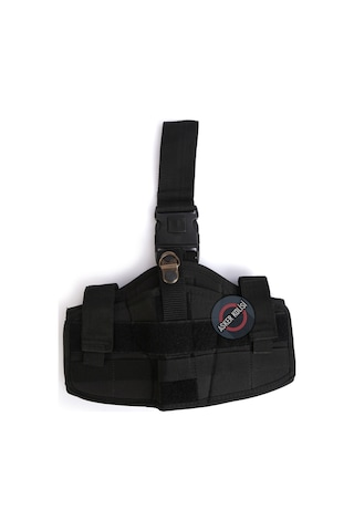 Siyah Silah Kılıfı Pöh Bacak Tabanca Kılıfı Çift Şarjörlü Siyah