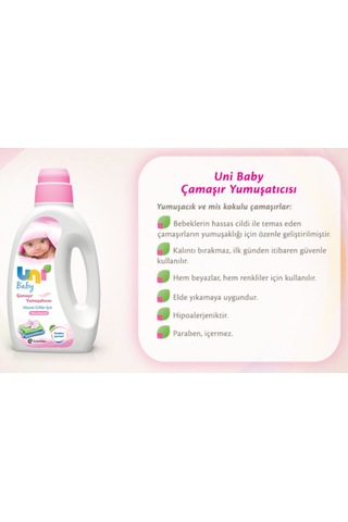 Uni Baby Çamaşır Yumuşatıcı 1500 ML X 2 Adet