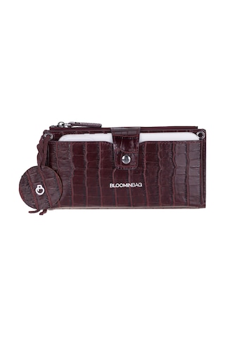 Bloominbag Burgundy Croco Lozan Hakiki Süet Çapraz Askılı Telefon Bölmeli Cüzdan Çanta Bordo