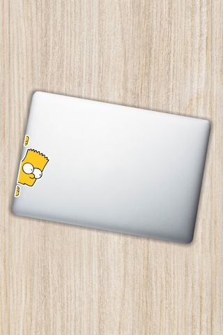 12x5,5 Cm Bart Simpson Sticker Araba Laptop Oto Motor Sticker