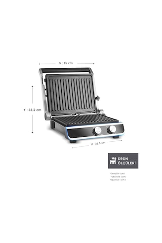 Emsan Nova Grill 2000 W 6 Dilim Kapasiteli Zaman Ayarlı Izgara Ve Tost Makinesi