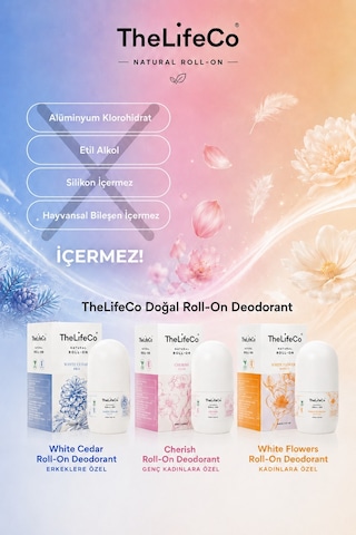 The Lifeco White Cedar + White Flowers Roll-On Deodorant 2 x 60 ML