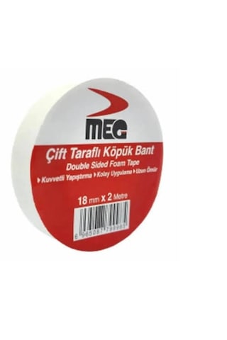 Meg 18mm X 2 Metre Çit Taraflı Köpük Bant 10 Adet