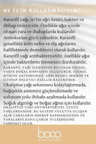 Boco Born In Cosmetics Karanfil + Okaliptus %100 Saf Uçucu Yağı 2 x 10 ML