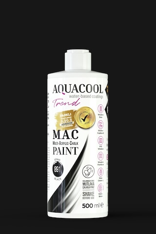 Aquacool Trend M.A.C Su Bazlı Akrilik Boya 891-Siyah 150 Ml