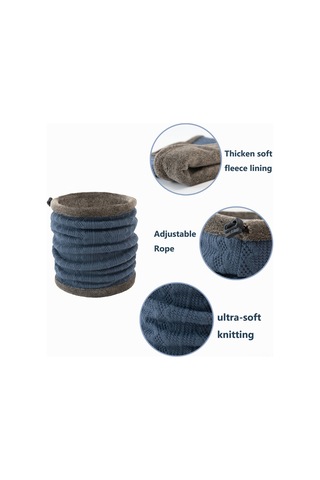 Geeroyoo Kışın Sıcak Tutan, Rüzgar Ve Toza Karşı Koruyan Yumuşak Polar Boyunluk - Gri Gri