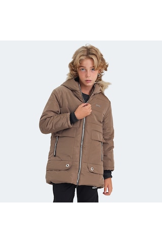 Slazenger CAMELIA Çocuk Kapüşonlu Bej Mont & Kaban
