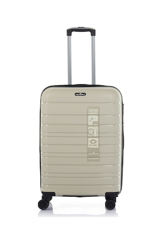 Hotowa Gold Pp Valiz 8010 Ekru Tsa Kilitli Orta Boy Beyaz