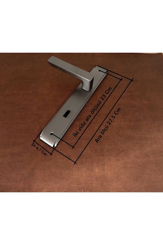 Bella Mat Skoç Füme Lüx Zamak Aynalı Oda Kapı Kolu 1 Takım