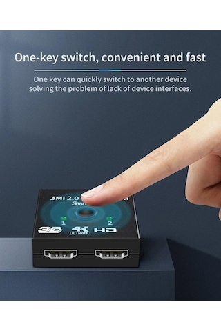 Lexroo Hdmı Switch Splitter, Anahtar, 2 Giriş 1 Çıkış, Ps5, Ps4, Xbox, Tv Kutusu, Tv Stick, Monitör