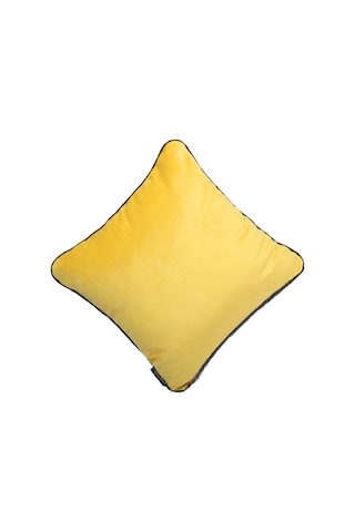 Biyeli Kırlent Yastık Kılıfı Sarı Rengi 45x45