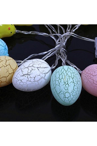 Qingmipy 10 Led Yumurta Şekilli Renkli Pil İle Çalışan Işık Zinciri, İç Mekan Ve Dış Mekan Dekorasyonu İçin Mükemmel Parti Ve Tatil Aydınlatması Çok Renkli