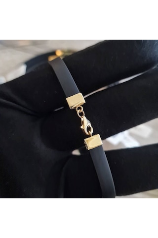 14 Ayar Altın Erkek Bileklik Social Sarı Altın