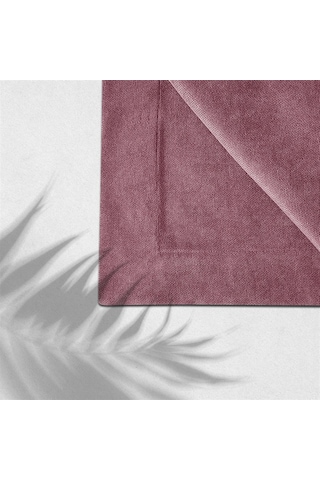 Kadife Dokulu Masa Örtüsü Gül Kurusu Rengi-637