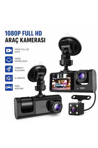 Full Hd 1080p Sensör - Park Asistan - Hareket Algılama Oto Araç İçi Kamera Hs-362 50001