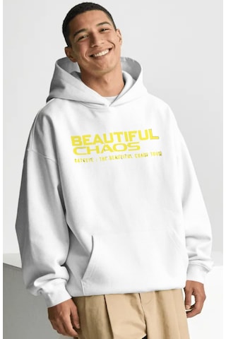 Sevbano Beautiful Chaos Katseye Kpop Müzik Grubu Sırt Baskılı Unisex Over beyaz