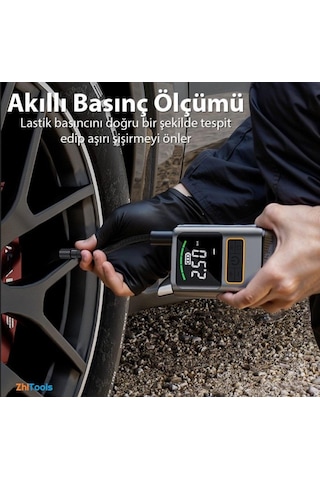 Zhltools St-5528 Dijital Basınç Göstergeli Oto Lastik Şişirme Pompası Hava Kompresörü