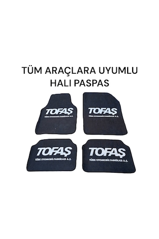 Lüx Oto Halı Paspas Desenli Yıkanabilir Unıversal Her Araca Uyumlu Tofaş
