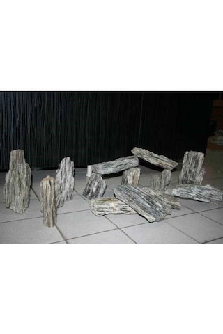 10 KG Gnays Kaya Doğal Dekoratif Simli Gnays