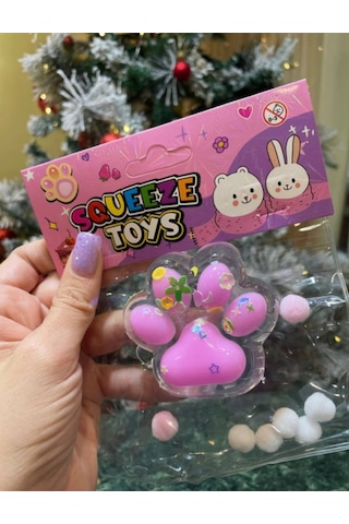 Şeffaf Kedi Patisi Taba Sukuşi Stres Oyuncağı Yumuşacık Jel Oyuncak Skuşi Squishy Diğer