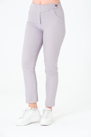 Sortie Collection Tek Düğmeli Gabardin Pantalon Gri