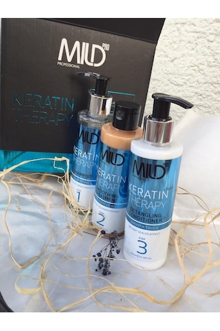 Mild Professional Keratin Bakım ve Brezilya Fönü Bir Arada 3'lü