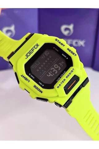 Joe.439 Joefox Digital Alarmlı-zemin Aydınlatma-kronometreli Unisex 3atm Suya Dayanıklı Kol Saati Yeşil