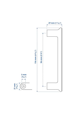 Ikea Gubbarp 2'li Mobilya Kulpu 116 Mm Beyaz