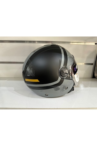 Sway SW-715 Gemini Açık Motosiklet Kaskı Siyah - Titanyum