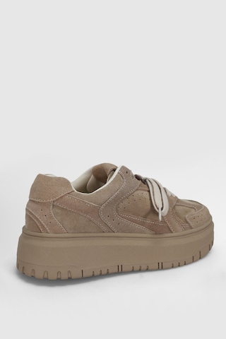Lufian 122230039 Kay Deri Kadın Sneaker Ayakkabı Bej