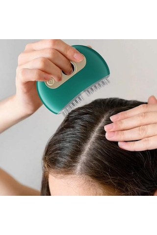 1 Adet Akıllı Elektrik Akımlı Ems Titreşimli Masaj Tarağı Kademeli Yüz Masaj Aleti Aparatı 4741 Açık Mavi