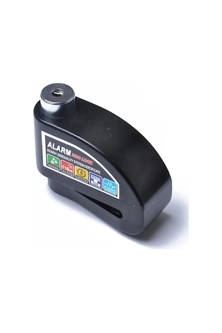 110 Db Siyah Motosiklet Alarmlı Disk Kilidi Hatırlatma Kablolu