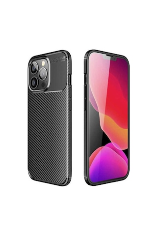 Apple Uyumlu iPhone 13 Pro Kılıf Zore Negro Silikon Kapak Siyah
