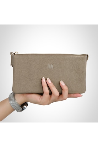 Mft Leather Hakiki Deri Kadın Cüzdan Çanta Almeda 5463 Flother Mat Vizon