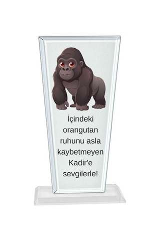Arkadaşa Esprili Kristal Cam Plaket - Komik Ofis Ve Doğum Günü Hediyesi