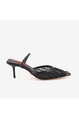 Rouge Kadın Neolit Taban 8cm Topuklu Gece & Abiye Ayakkabı 1149 siyah