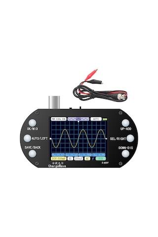 Mufunye Taşınabilir Osiloskop - 500khz Analog Bant Genişliği, 2.5mhz Örnekleme Hızı, 17 Dalga Formu Ölçümü