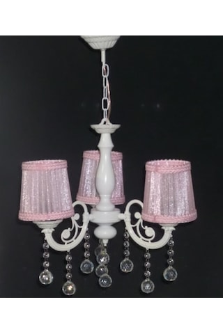 Pembe Başlıklı 3 Lü Avize