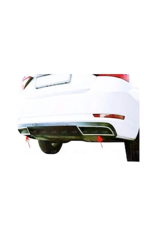 Skoda Superb Egzos Çerçevesi - Krom 2 Parça Sd 2015-2023