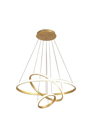 Gold / Render / 80-60-40 Cm / 3 Renk Işık / Sarkıt Avize Gold Sarı