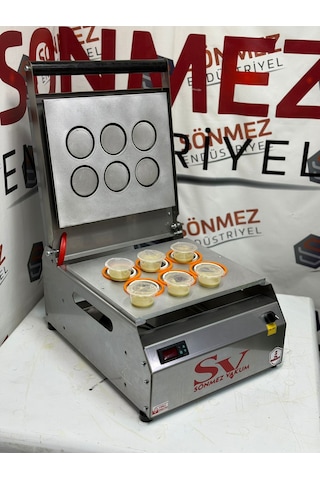 Sönmez Vakum 70 Mm Sos Kabı Yapıştırma Kapatma Makinesi Dürüm Sosu Paketleme Makinası