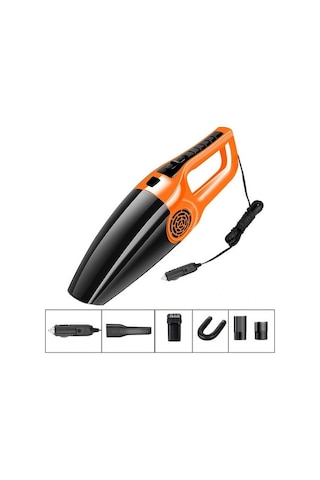 Shineyee 7. Nesil 120w Araç İçi Vakum Makinesi - Kuru Ve Islak Temizleme İçin Güçlü Emiş, Altın Turuncu